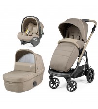 Carucior 3 in 1 Peg Perego Veloce, SLK, 0 - 22 kg, Sand, Bej